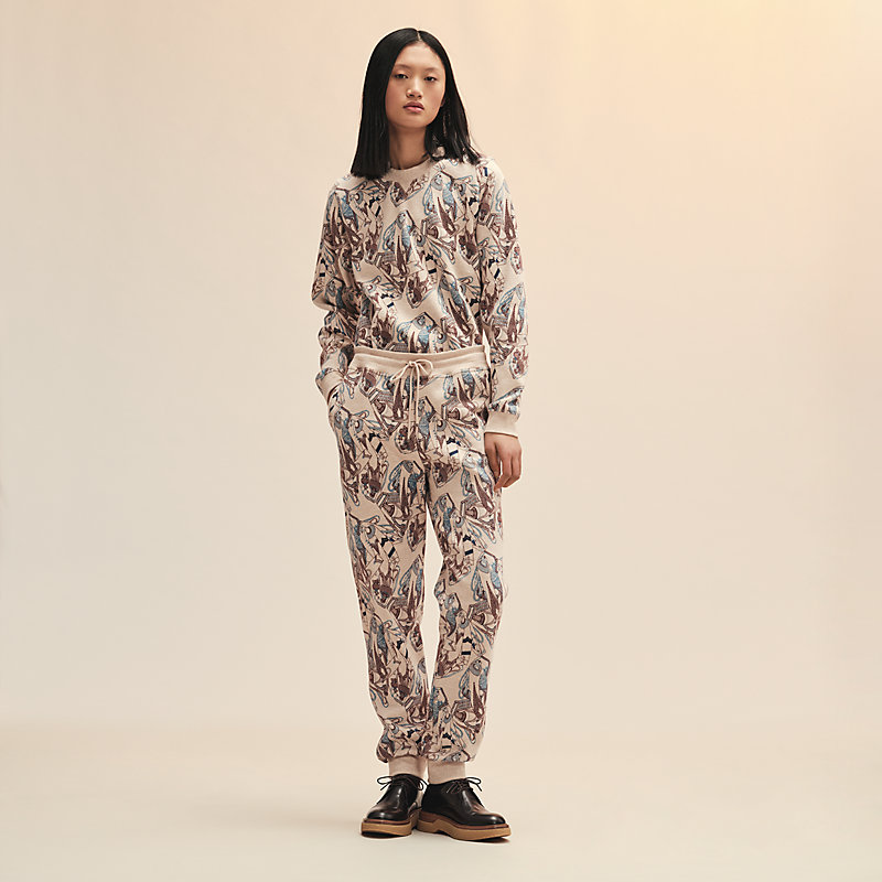 Hermès NEW HERMES ESPRIT JOGGING TROUSERS GRAND TRALALA PATTERN S