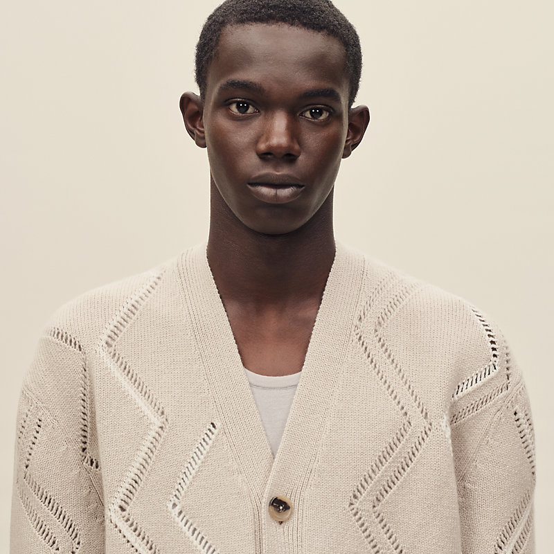 "Jour et Ajours" buttoned cardigan