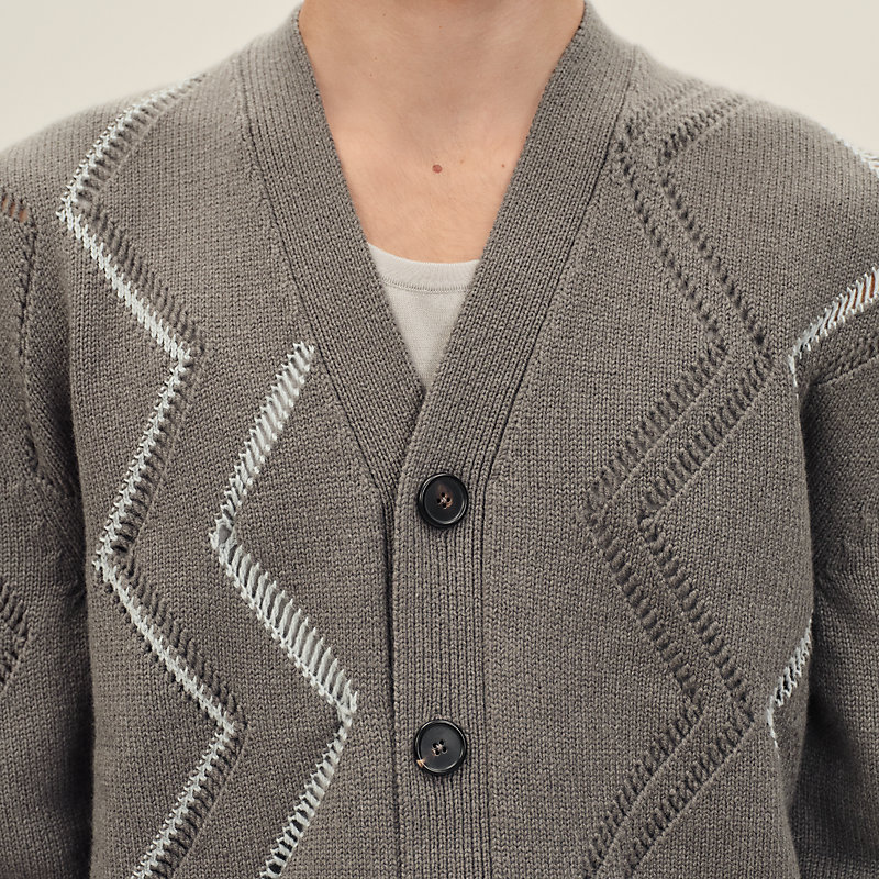 "Jour et Ajours" buttoned cardigan