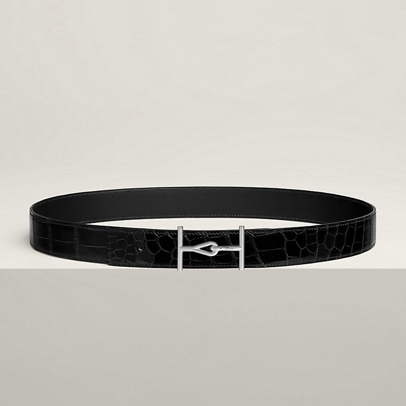 Jumbo belt buckle & Leather strap 32 mm