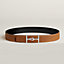 View: , Jumbo belt buckle & Reversible leather strap 38 mm
