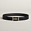 View: , Jumbo belt buckle & Reversible leather strap 38 mm