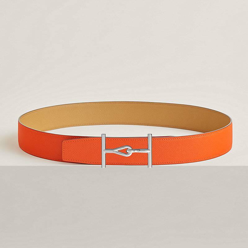Jumbo belt buckle & Reversible leather strap 38 mm