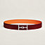Jumbo belt buckle & Reversible leather strap 38 mm, view 1 of 3