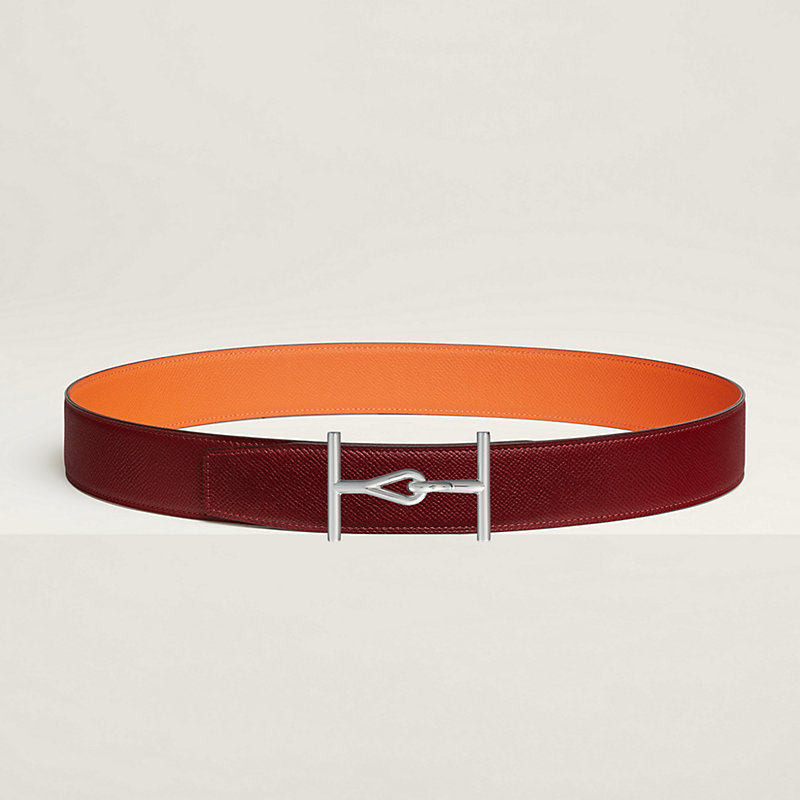 Jumbo belt buckle & Reversible leather strap 38 mm