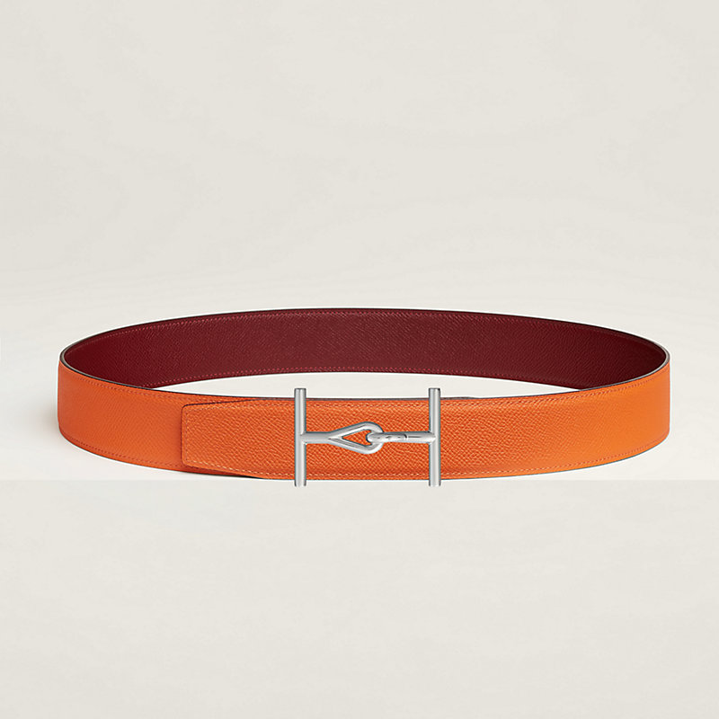 Jumbo belt buckle & Reversible leather strap 38 mm