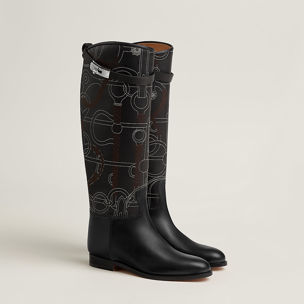Jumping shorter boot - Black | Hermès Canada