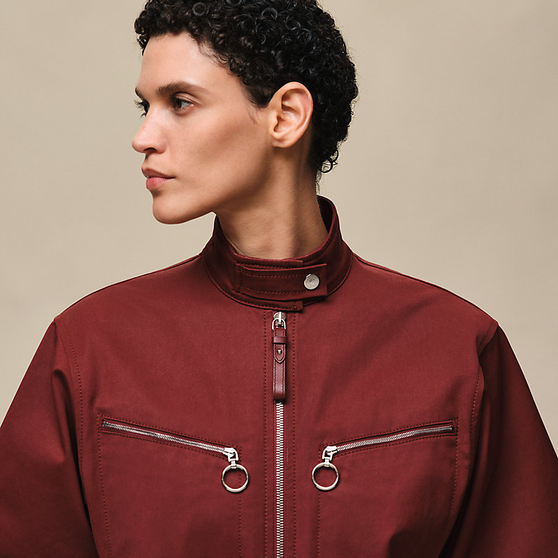 Jumpsuit aus doppeltem Stretch-Baumwolltwill
