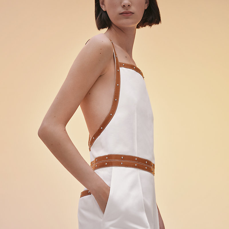 Jumpsuit with shoulder straps | Hermès Singapore Jumpsuit with shoulder straps | Hermès Singapore