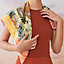 Jungle Love stamped scarf 70, View: Worn, worn, view 2 of 3