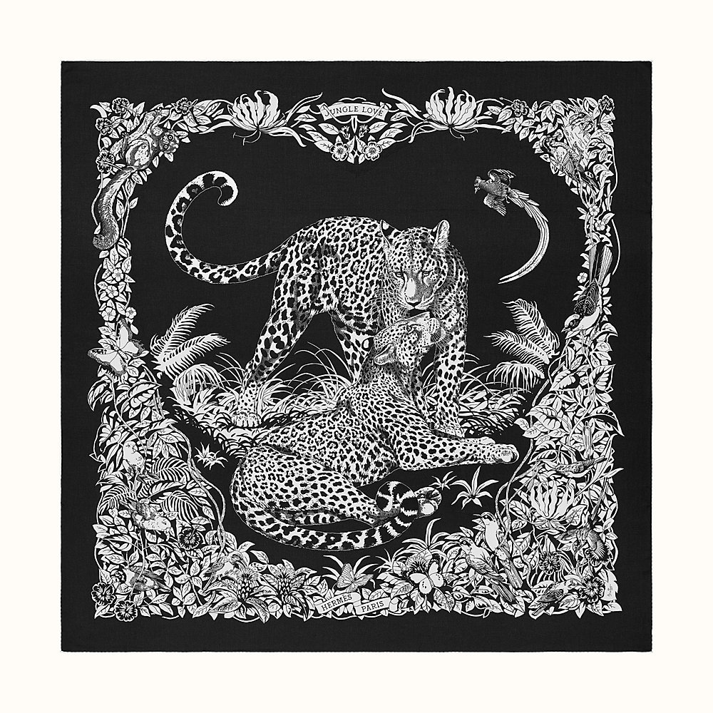 Jungle Love Tattoo shawl 140 | Hermès 