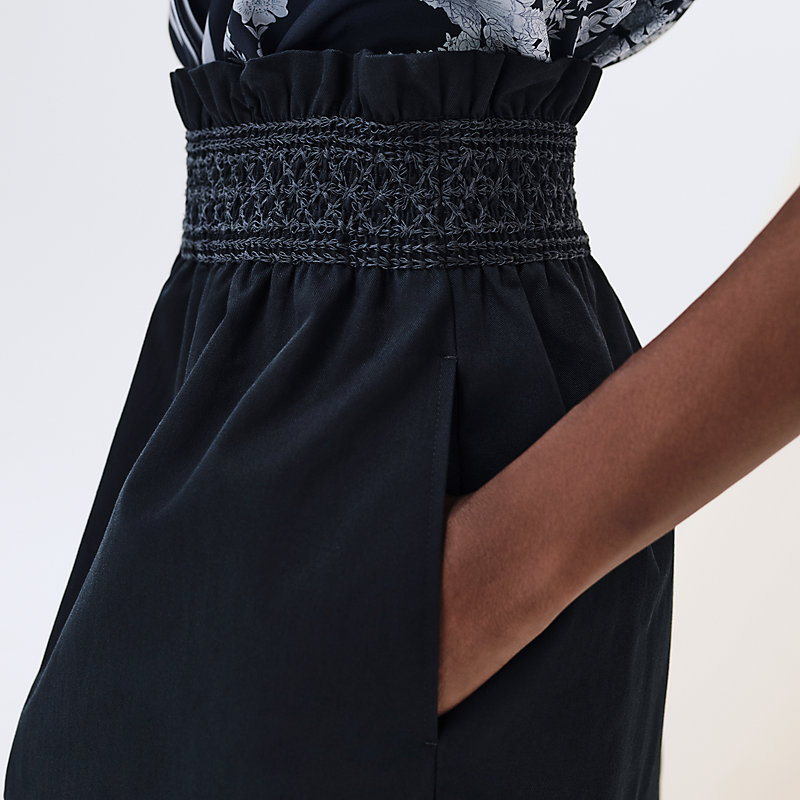 【大人気】HERMES Jupe smockee imprime スカート jupe-smockee-taille-haute--