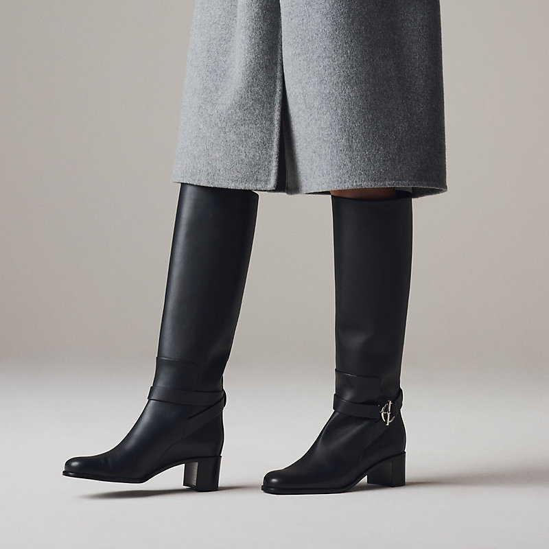 Justine 50 boot Black Hermès USA