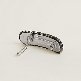 Auth HERMES Barrette Hair Clip Silver/Gold/Off White Metal/Enamel - e61535g Auth HERMES Barrette Hair Clip Silver/Gold/Off White Metal  main image 4