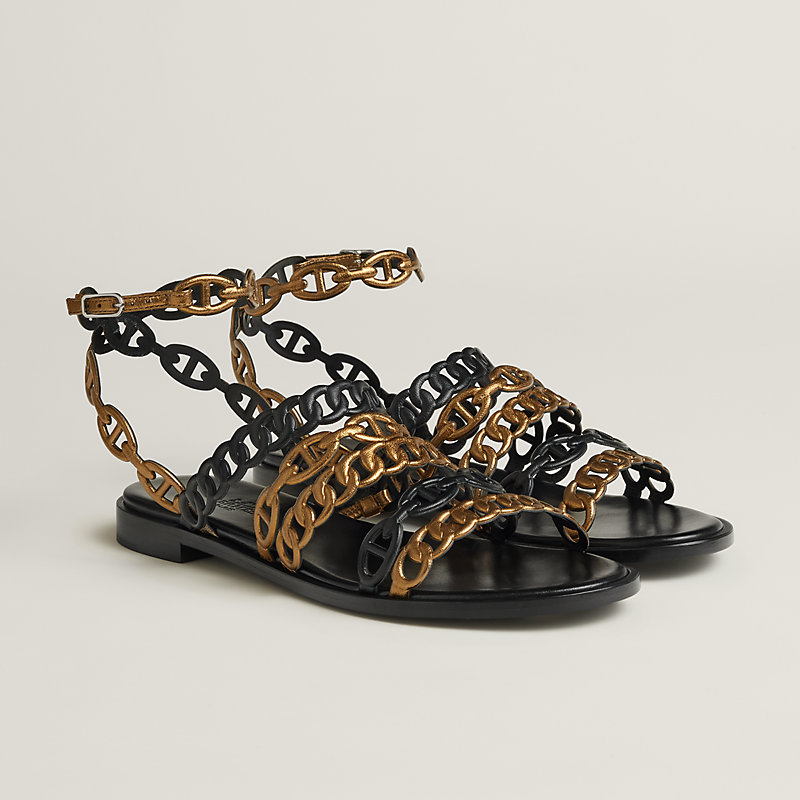 Hermès Pre-Loved Hermès Tan Kalliste Chaine Dâ€™ancre Sandals 2024 | Buy  Hermès Online | ZALORA Hong Kong