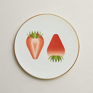 HERMES - エルメス　カオルミ　プレートお皿　食器　HERMES 苺ストロベリー果物フルーツ Kaorumi dessert plate | Hermès USA