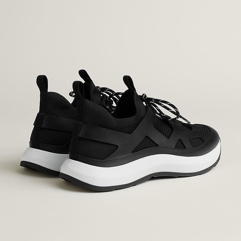 HERMES 新作 スニーカー 軽量 本革レザー 洗練 ブラック Katana Katana sneaker | Hermès USA