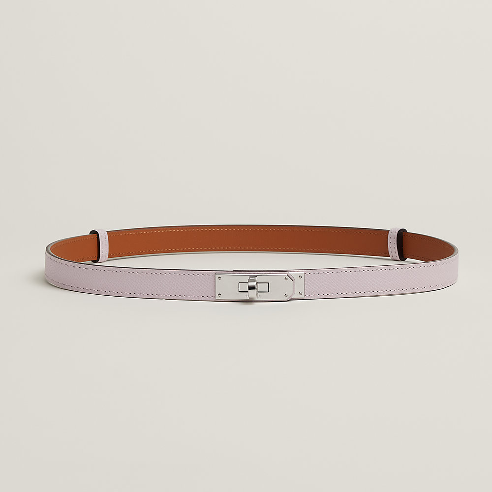 Hermes Etoupe Epsom Leather Kelly Belt GHW