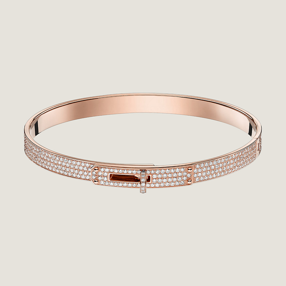 Hermès Kelly Diamond Bracelet in 18k Rose Gold 0.36 Ctw | myGemma | Item  #116009