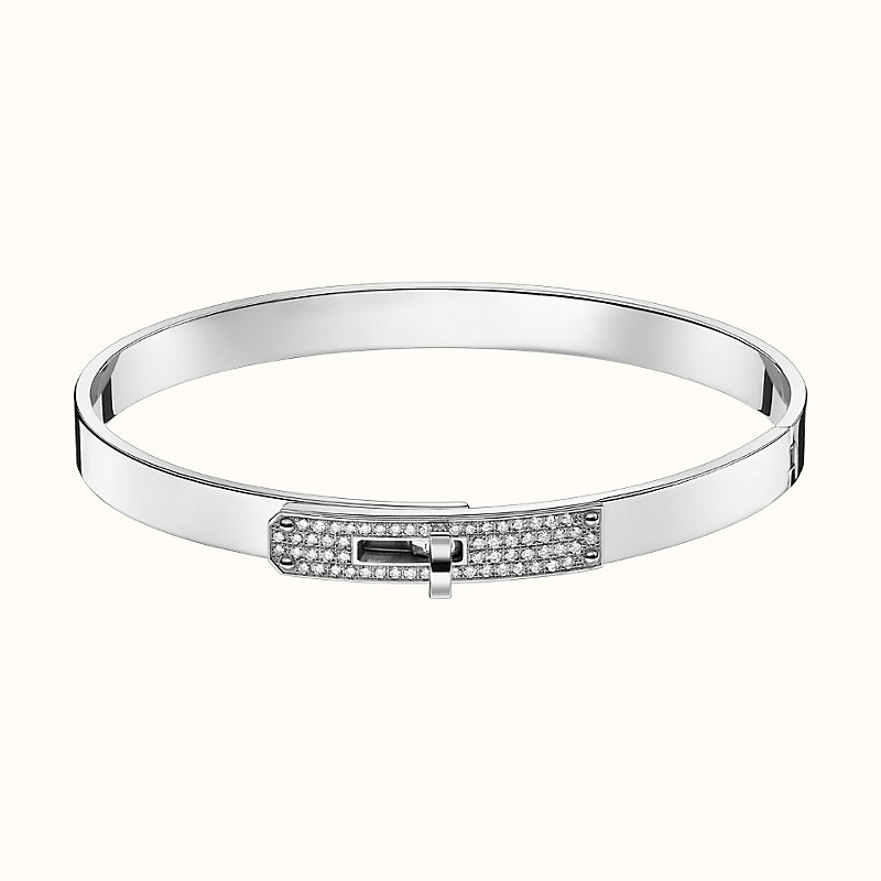 hermes gold bracelet with diamonds