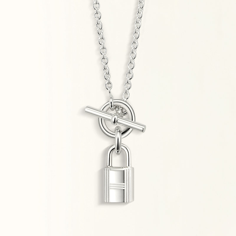 Sterling Silver Engravable Love Lock Necklace | Jewlr