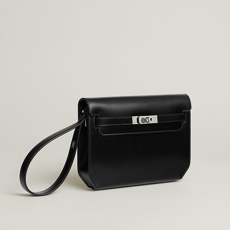 Kelly depeches 25 pouch - Black | Hermès USA