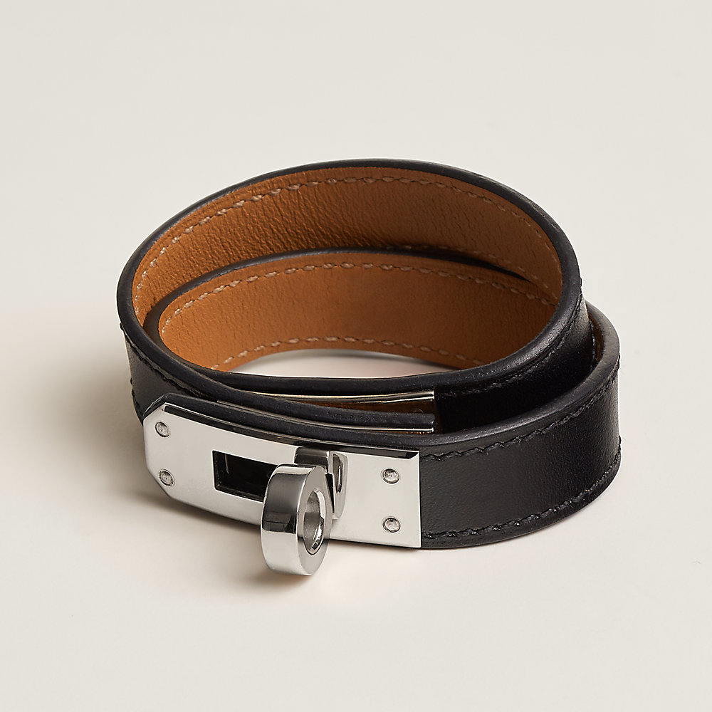 Hermès Kelly Double Tour bracelet SO Black Leather ref.61308 - Joli Closet
