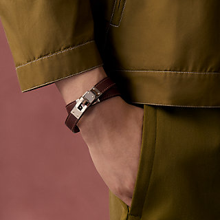 Kelly Double Tour bracelet - Brown | Hermès UK