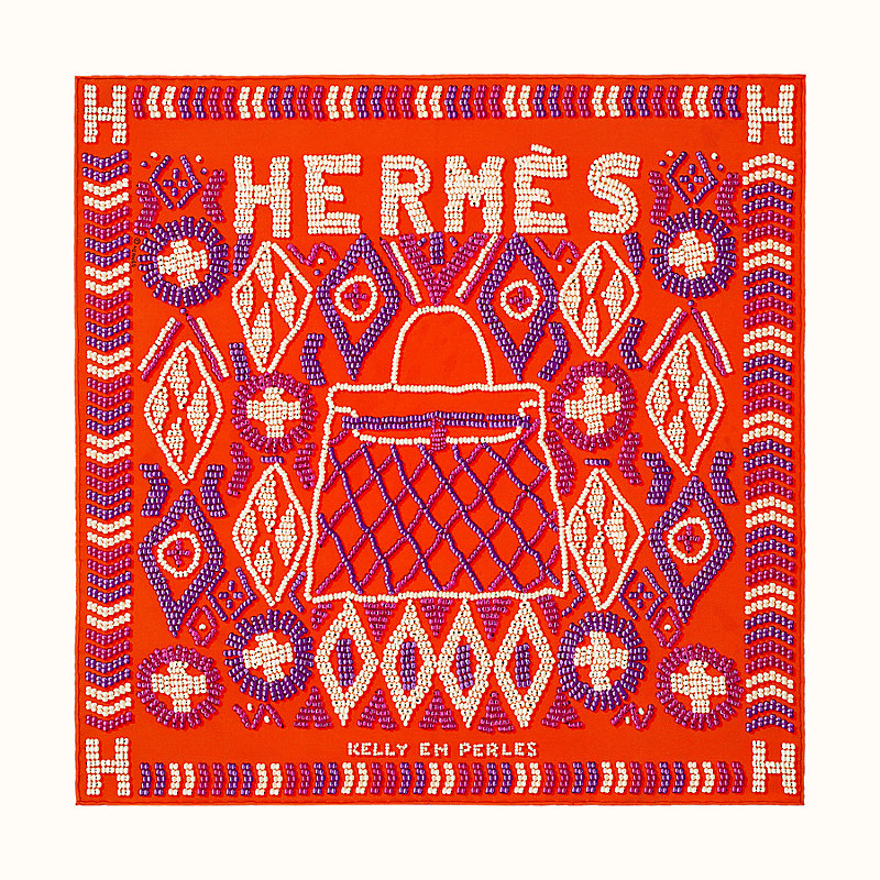 hermes kelly en perles scarf