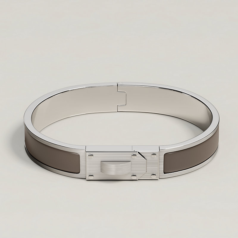 Hermès // Black & Silver Clic H Bracelet – VSP Consignment