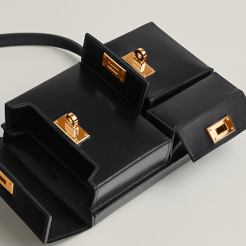 Kelly Multipocket To Go pouch - Black | Hermès Canada