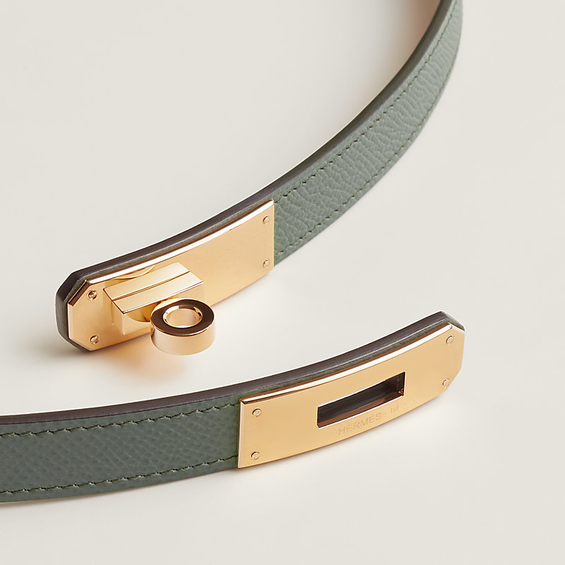 Kelly Pocket 18 belt - Green | Hermès USA