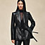 Knotted leather suit jacket, View: Worn, worn, view 4 of 7