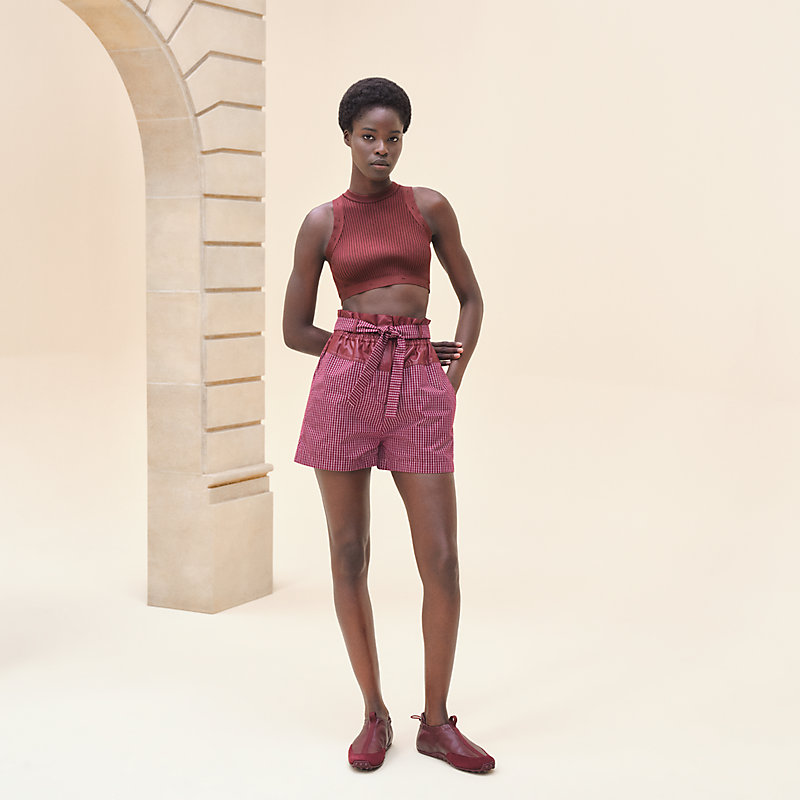 Kurzer Mantel mit Lederdetails | Hermès Deutschland