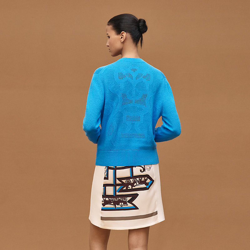 "L'Enseigne du Sellier" buttoned cashmere cardigan, View: , view 3 of 6