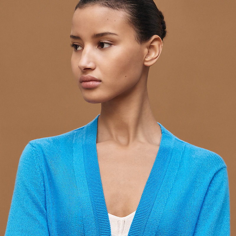 "L'Enseigne du Sellier" buttoned cashmere cardigan, View: , view 4 of 6