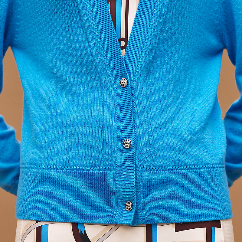 "L'Enseigne du Sellier" buttoned cashmere cardigan, View: , view 5 of 6