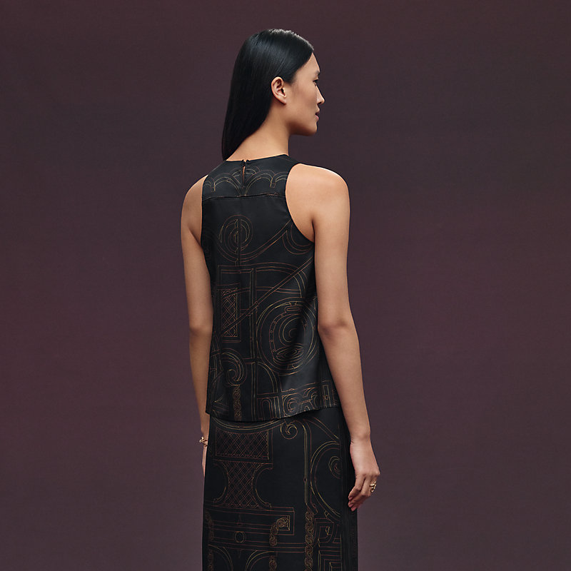 "L'Enseigne du Sellier" sleeveless blouse, View: , view 3 of 5