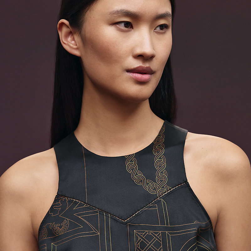 "L'Enseigne du Sellier" sleeveless blouse, View: , view 4 of 5