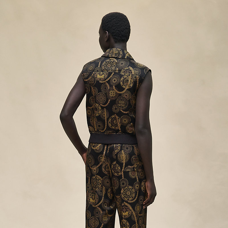 "L'Enseigne du Sellier" sleeveless trucker jacket, View: , view 3 of 5