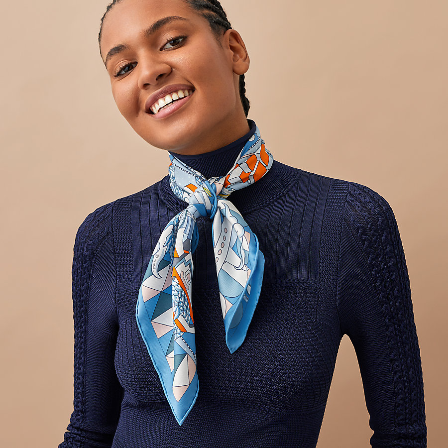 HERMES エルメス Petite Carre de Coquillage Soie カレ・ド  