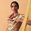 L'Esprit s'Envole scarf 90, View: Worn, worn, view 2 of 3