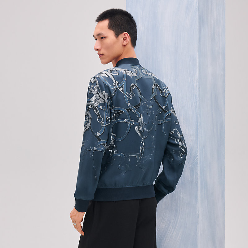 洗練された動きの美学 HERMES Giacca Zip Bicolore ジャケット l-instruction-du-roy-patine-