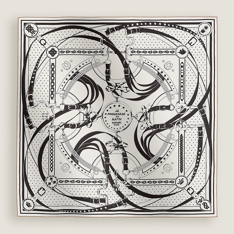La Promenade du Matin Bandana double face scarf 140