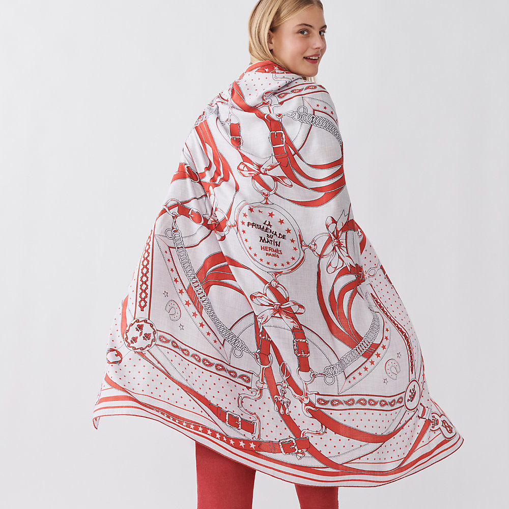 La Promenade du Matin Bandana shawl 140 | Hermès USA