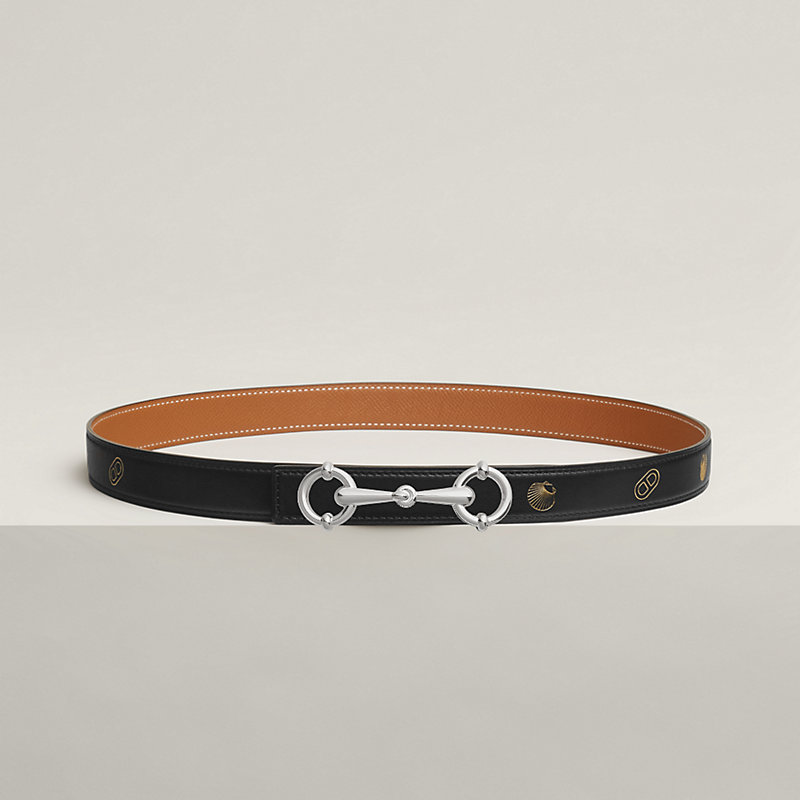 Lady Rider belt buckle & Hermès sur Mer reversible leather