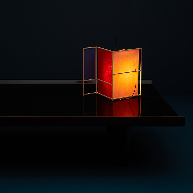 Lampe à poser papier washi Coulisse, modèle Z, Vue: , vue 3 sur 3