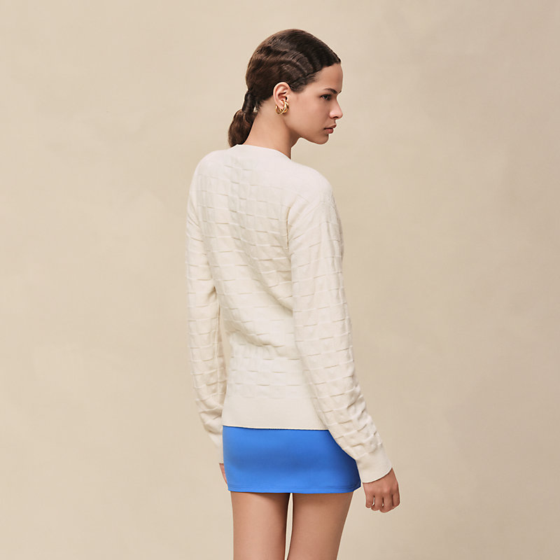Langärmeliger Cardigan mit "Médor"-Motiv