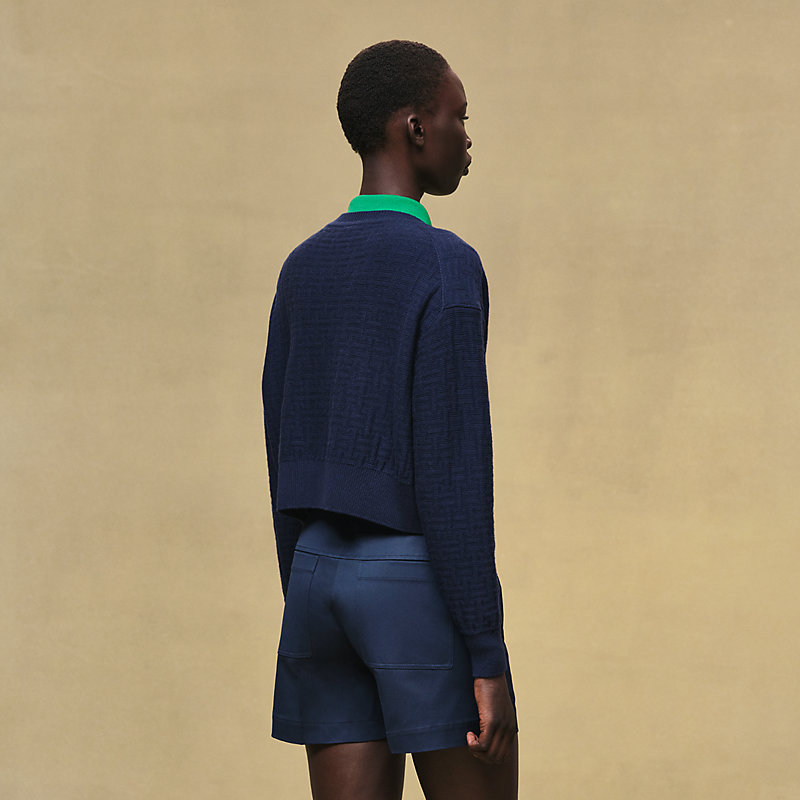 Langärmeliger Pullover mit "H Voyage"-Motiv
