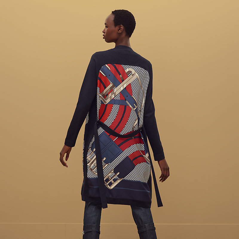 Langer Twillaine-Cardigan mit \